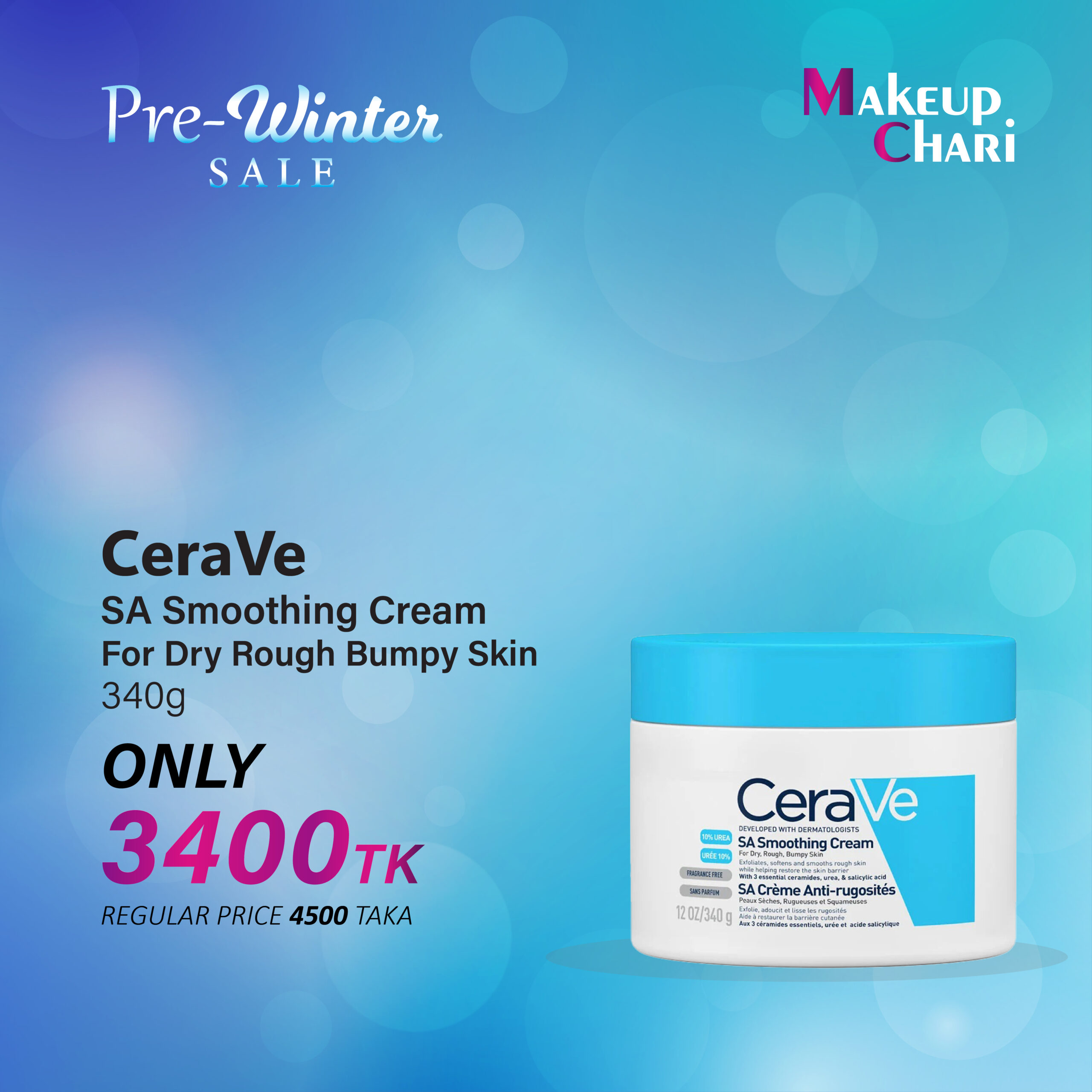 CeraVe SA Smoothing Cream For Dry Rough Bumpy Skin 340g CeraVe SA Smoothing Cream For Dry Rough Bumpy Skin 340g