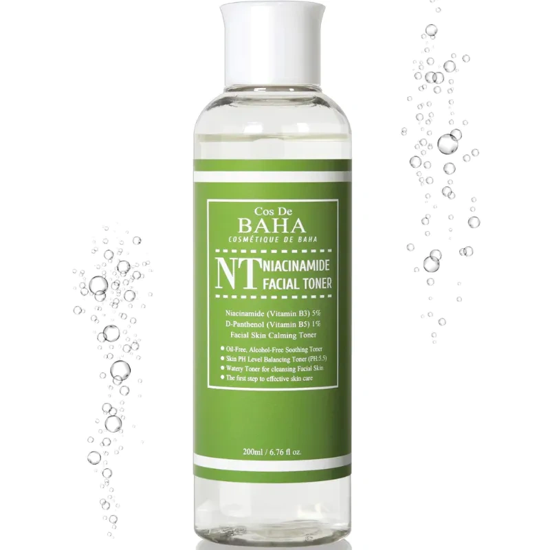 CosDeBAHANiacinamideFacialTonerHydratingPoreMinimizing200mlNTmakeupchari-1.webp Cos De BAHA Niacinamide Facial Toner Hydrating, Pore Minimizing 200ml (NT) - Image 1