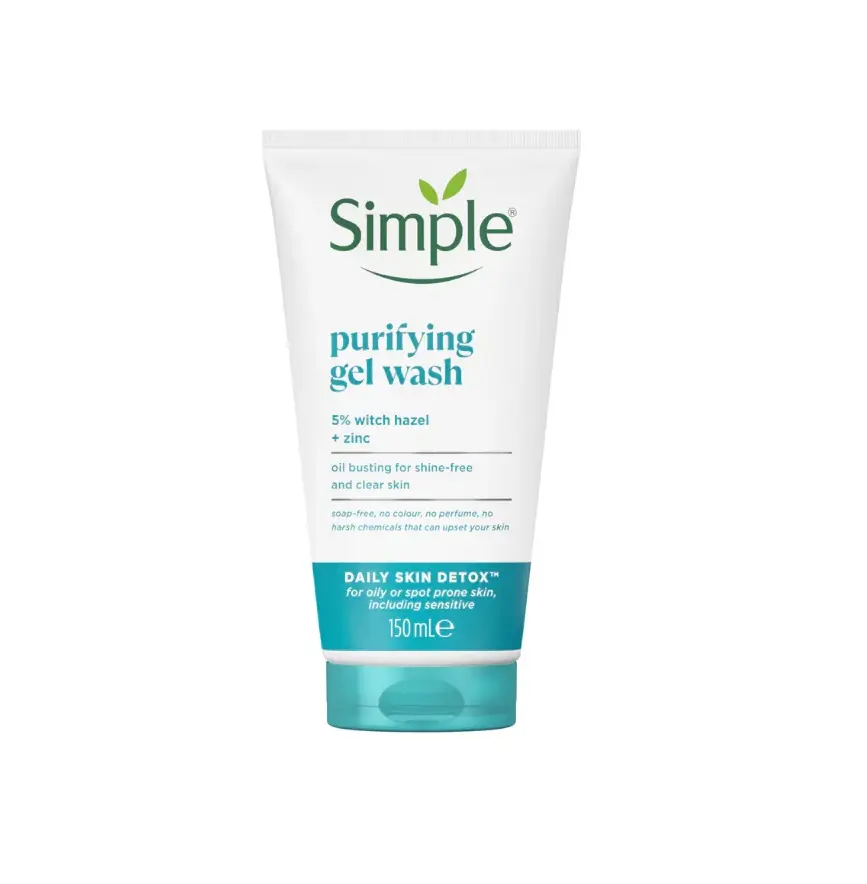 Simple-Purifying-Gel-Wash-150ml-150-ML-1.webp Simple Daily Detox Purifying Face Wash 150ml - Image 1