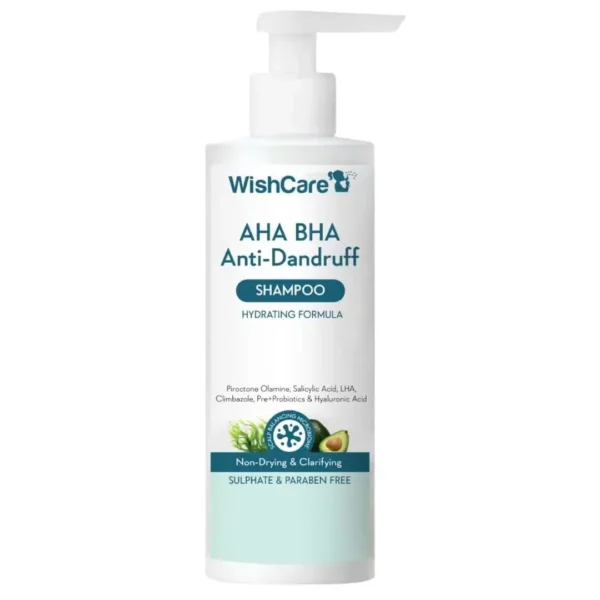 Wish Care AHA BHA Anti-Dandruff Shampoo Hydrating Formula – 250ml