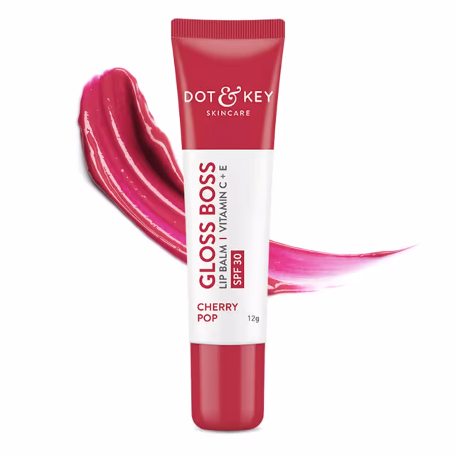 DOT & KEY Gloss Boss Vitamin C+E Tinted Lip Balm with SPF 30 12g - Cherry Pop