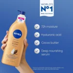 Nivea Body Lotion Cocoa Nourish – 625ml - Image 2