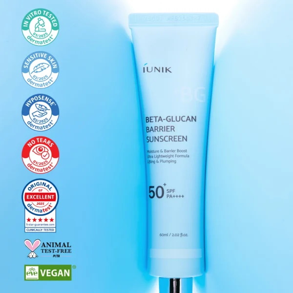 Iunik Beta Glucan Barrier Sunscreen SPF50 PA +++ 60ml
