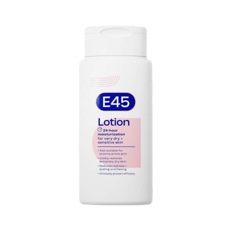 E45 Lotion 24HR Moisturisation for Very Dry + Sensitive Skin 200ml